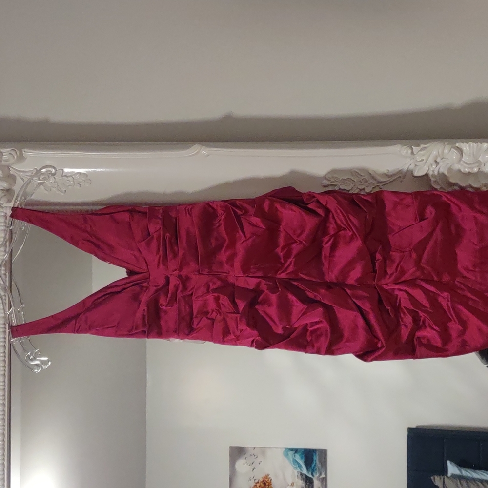 Dark pink evening gown